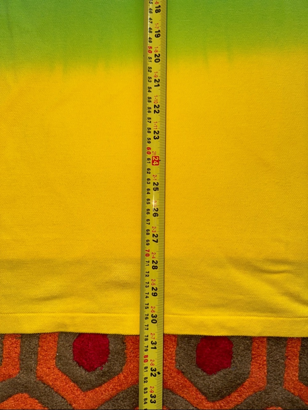 MAKE OFFER! Polo by Ralph Lauren Green to Yellow Ombre Polo Orange Pony MED - Picture 7 of 9